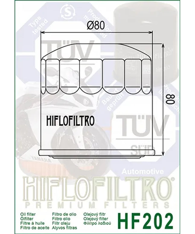 Alyvos filtras Hiflo Filtro HF202 Honda Kawasaki