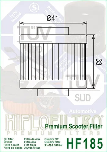 Alyvos filtras Hiflofiltro HF185