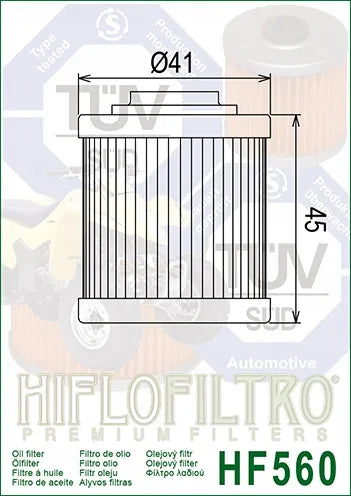 Alyvos filtras Hiflofiltro HF560