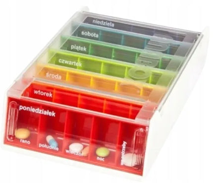 ANABOX savaitinė vaistų dėžutė, 5 skyreliai per dieną, 1 vnt.