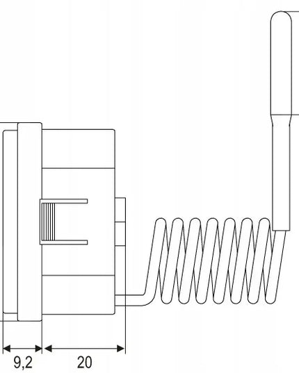 Analoginis diskinis termometras su zondu 0-120°C TPM03K