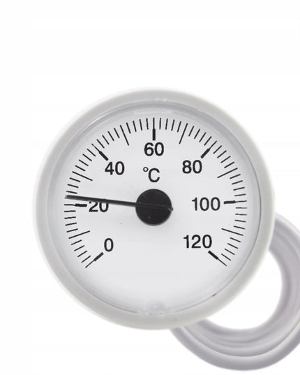 Analoginis termometras boileriui su kapiliaru 0-120 °C, mažas, 38 mm