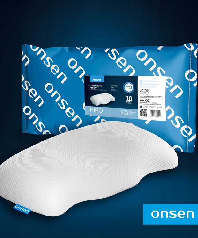 Anatominė ortopedinė pagalvė be „memory foam“ Hiro Skin+ nuo ONSEN