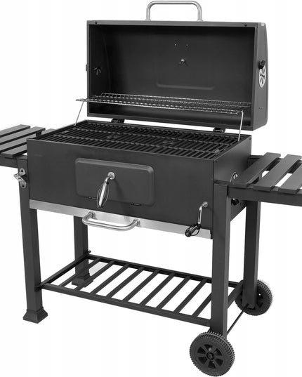 Anglinis grilis Lund XXL 78x42,5 cm su ketaus grotelėmis, dangčiu ir termometru