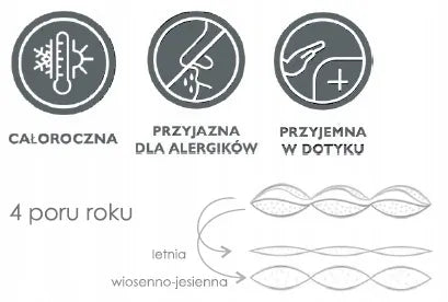 Antialerginė antklodė 220x240 cm „4 metų laikai“ GOLDEN LINE dviguba susegama