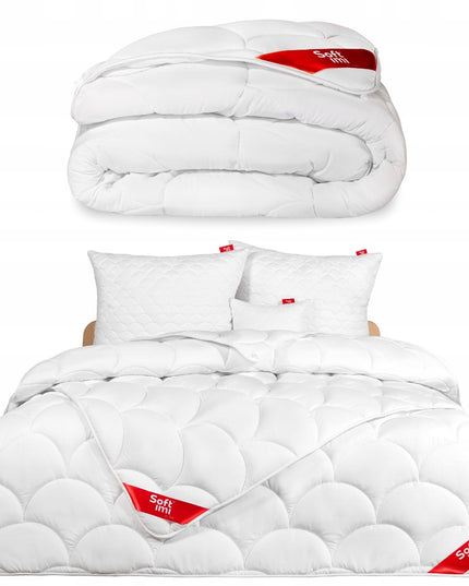 Antialerginė antklodė 90x200 Softimi visiems metų laikams šilta lengva dygsniuota mikropluošto antklodė Lenkijos gamybos