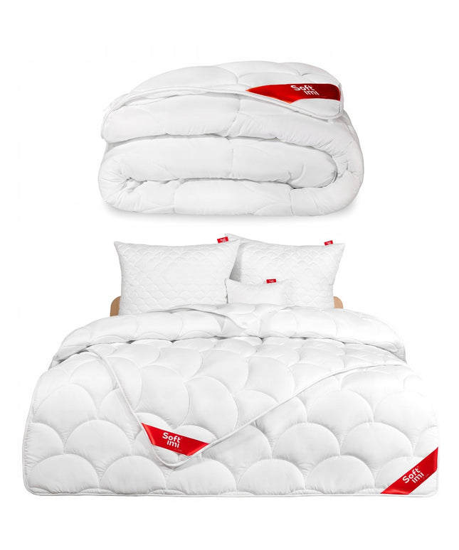 Antialerginė antklodė 90x200 Softimi visiems metų laikams šilta lengva dygsniuota mikropluošto antklodė Lenkijos gamybos