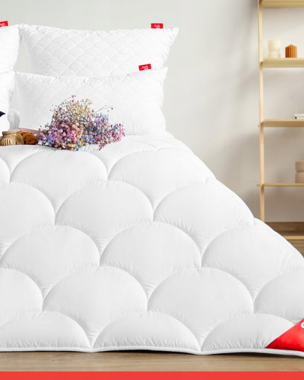 Antialerginė antklodė 90x200 Softimi visiems metų laikams šilta lengva dygsniuota mikropluošto antklodė Lenkijos gamybos