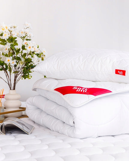 Antialerginė antklodė 90x200 Softimi visiems metų laikams šilta lengva dygsniuota mikropluošto antklodė Lenkijos gamybos