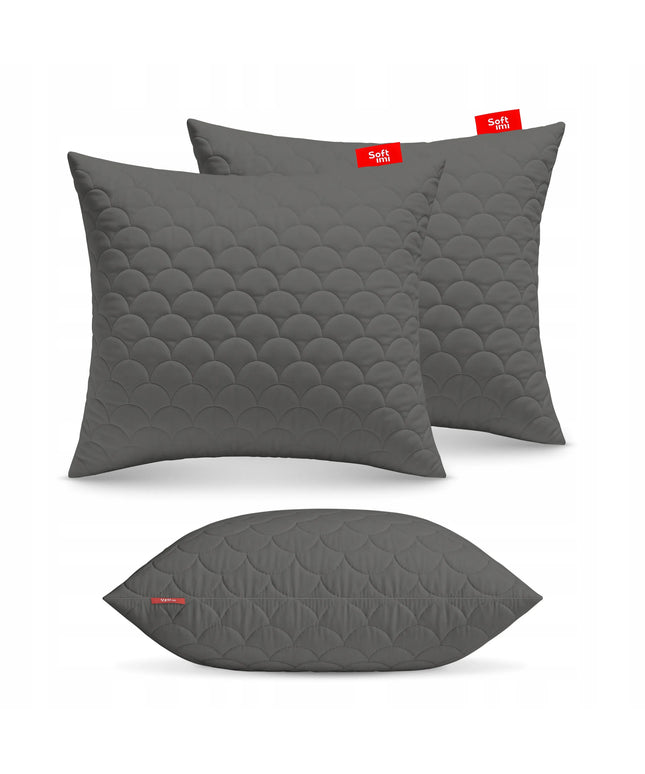 ANTIALERGINĖ PAGALVĖ 2X70X80 cm MIEGO KOMPLEKTAS DYGSNIUOTA PILKA IŠ LENKIJOS