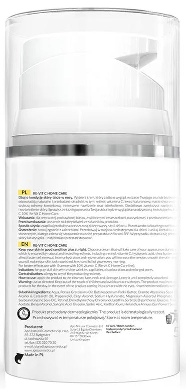 Apis Re-Vit C Home Care atkuriamasis naktinis kremas su retinoliu ir vitaminu C 50 ml