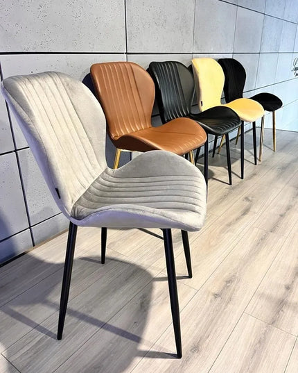 Apmuštas kėdė MONTI VELVET GREY