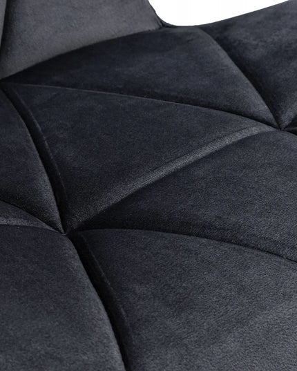 Apmuštas kėdė MURET VELVET – aksominė juoda