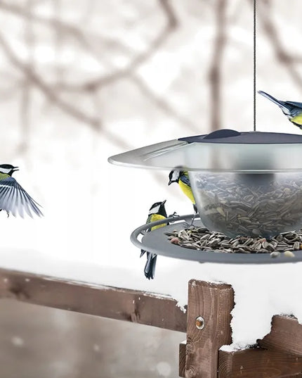 Apvali paukščių lesykla Birdyfeed – namelis žiemai