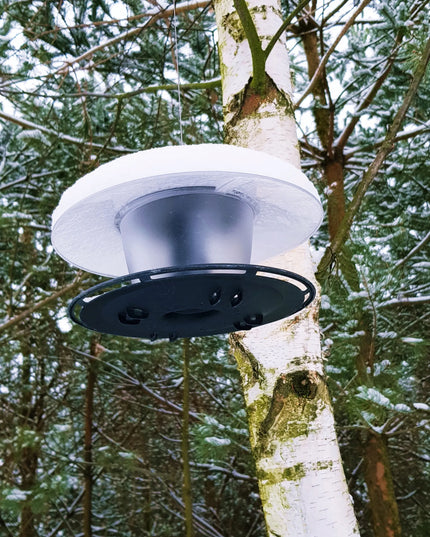 Apvali paukščių lesykla Birdyfeed – namelis žiemai