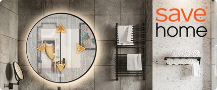 Apvalus LED vonios veidrodis 60 cm su metaliniu rėmu „Loft Premium“