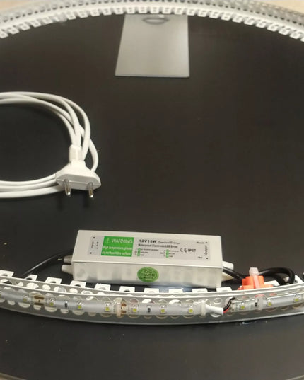 Apvalus vonios kambario veidrodis su LED apšvietimu, 100 cm, NATŪRALI šviesa