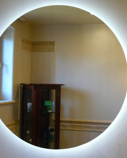 Apvalus vonios kambario veidrodis su LED apšvietimu, 100 cm, NATŪRALI šviesa