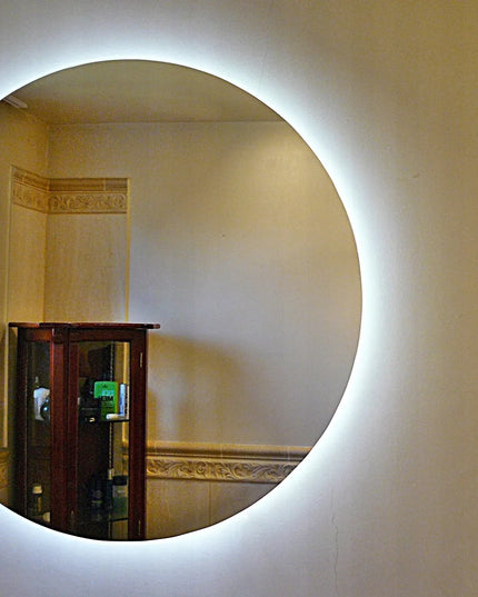 Apvalus vonios kambario veidrodis su LED apšvietimu, 100 cm, NATŪRALI šviesa