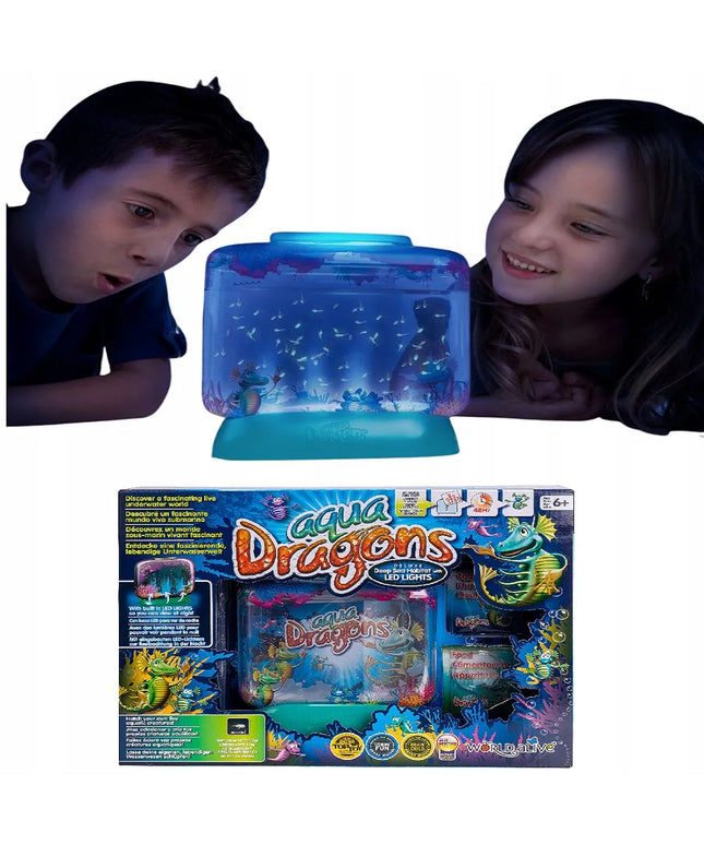 AQUA DRAGONS Povandeninis pasaulis Vandens drakonai su LED lempute edukacinis žaislas