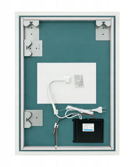 AQUAUNO voninis LED veidrodis 60 x 80 cm su apšvietimu, jutikliniu valdymu ir rasojimo funkcija