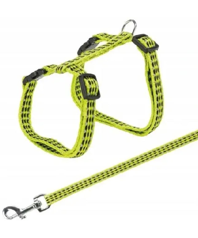 Atspindintys diržai ir pavadėlis katei, komplektas 42 cm, S dydis
