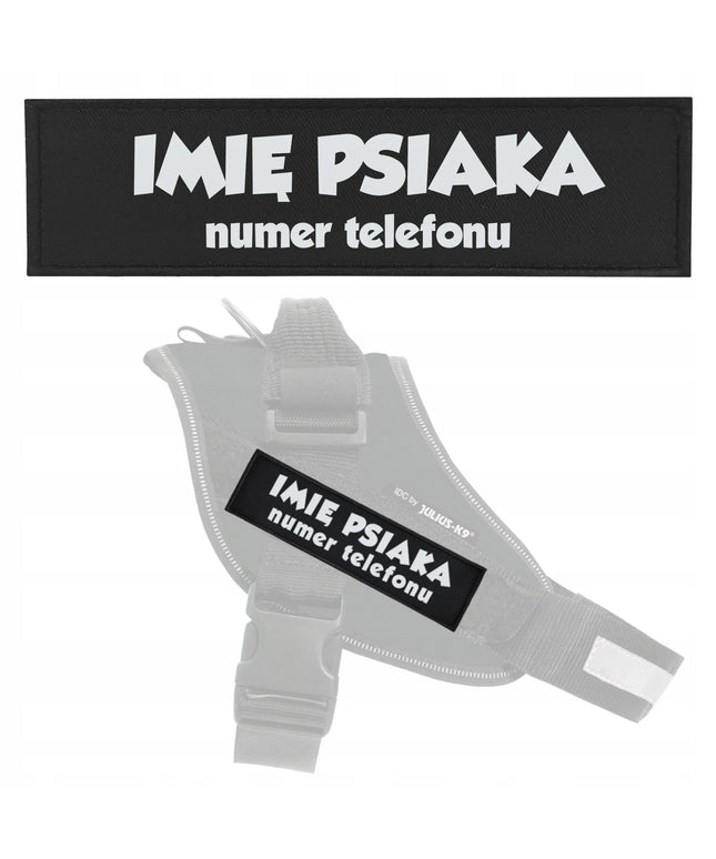 Atšvaitinė etiketė, skirta Julius K9 Mini 11x3 petnešoms – Jūsų tekstas