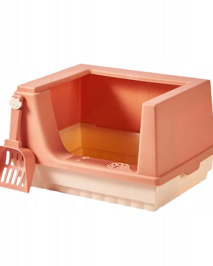 Atvira katės tualeto dėžė su smėlio filtru, aukšta sienelė, S dydis