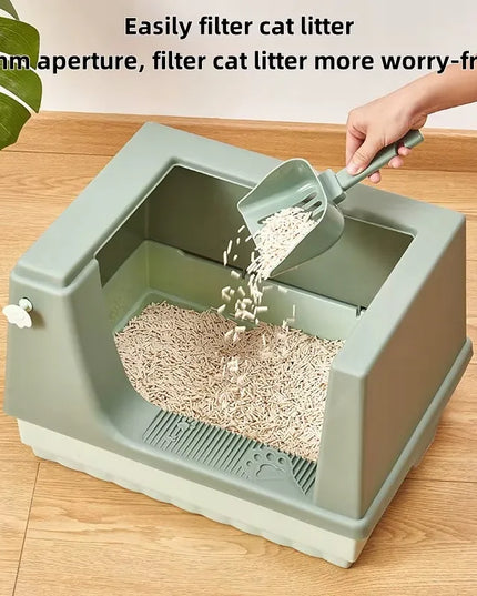 Atvira katės tualeto dėžė su smėlio filtru, aukšta sienelė, S dydis