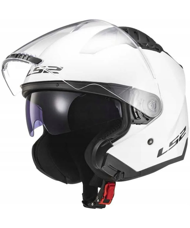 Atviras motociklininko šalmas LS2 OF600 COPTER II GLOSS WHITE - 06