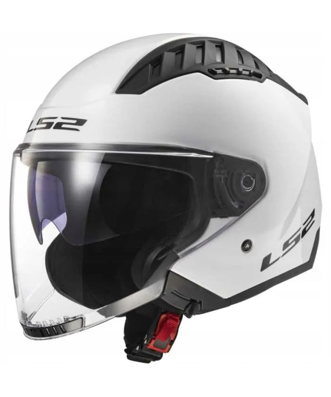 Atviras motociklininko šalmas LS2 OF600 COPTER II GLOSS WHITE - 06