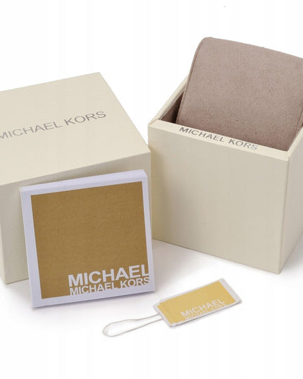 Auksinis moteriškas laikrodis Michael Kors MK5354 Parker su cirkoniais ir dovanų dėžute