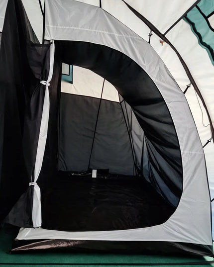 Aukšta didelė palapinė 16m² Vibra Camping Verona XL 4 vietų 5000mm su „Sleep Well“ technologija