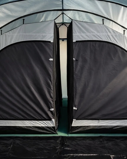 Aukšta didelė palapinė 16m² Vibra Camping Verona XL 4 vietų 5000mm su „Sleep Well“ technologija