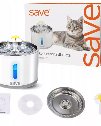Automatinė gertuvė-fontanas katėms ir šunims su filtru, tyli