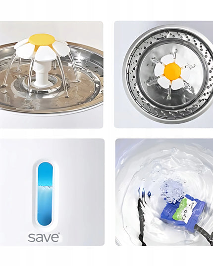 Automatinė gertuvė-fontanas katėms ir šunims su filtru, tyli