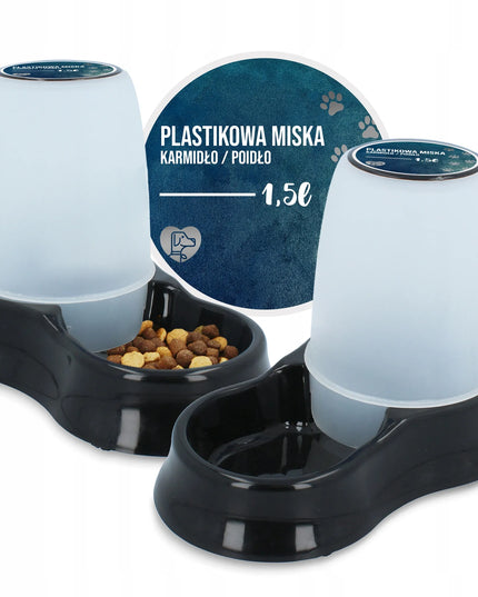 Automatinė girdykla ir šėrykla katėms bei šunims, 1,5 l