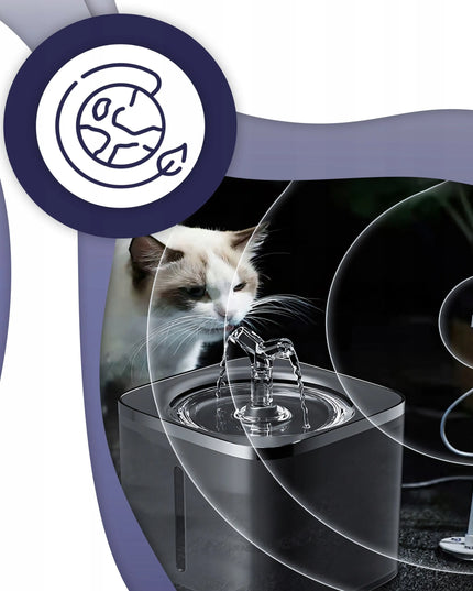 Automatinė girdykla katėms ir šunims su fontanu, jutikliu ir filtru