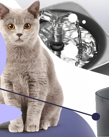 Automatinė girdykla katėms ir šunims su fontanu, jutikliu ir filtru