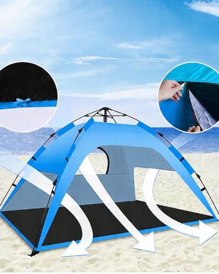 Automatinė palapinė „camp tent“ 4 asmenims, skirta poilsiui ir turizmui, žalia