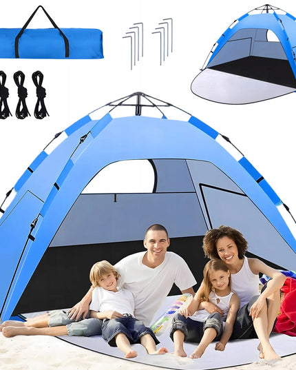Automatinė palapinė „camp tent“ 4 asmenims, skirta poilsiui ir turizmui, žalia
