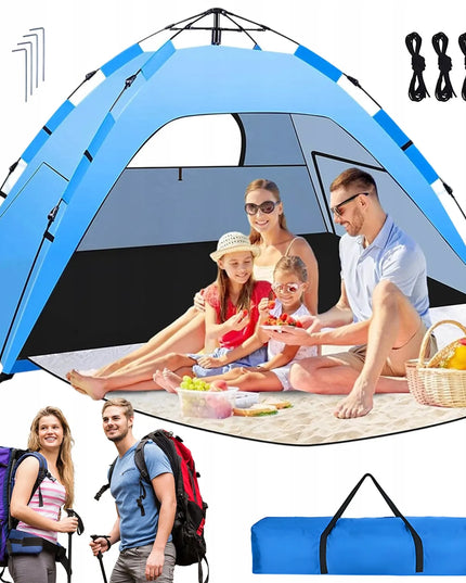 Automatinė palapinė „camp tent“ 4 asmenims, skirta poilsiui ir turizmui, žalia