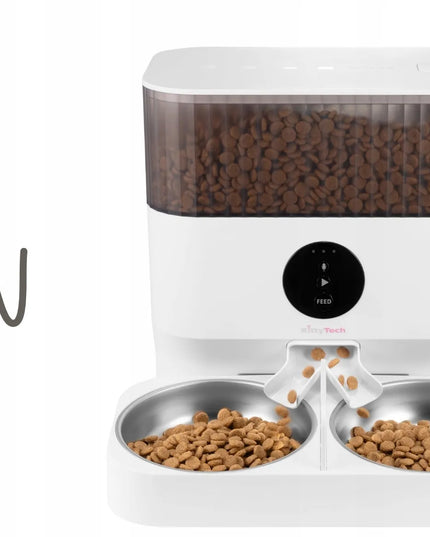 Automatinė šėrykla KittyTech MeowMeal Duo, Wi-Fi Tuya, dviguba