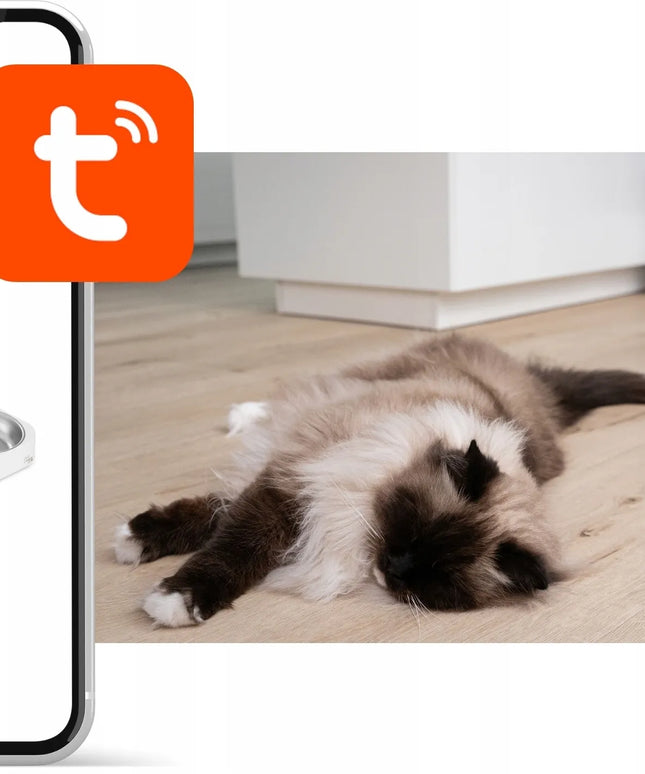 Automatinė šėrykla KittyTech MeowMeal Duo, Wi-Fi Tuya, dviguba
