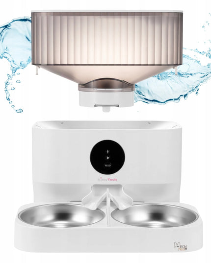 Automatinė šėrykla KittyTech MeowMeal Duo, Wi-Fi Tuya, dviguba