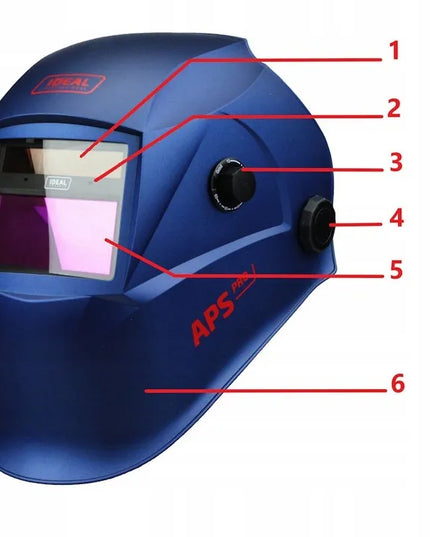 Automatinė suvirintojo kaukė IDEAL APS-510G TrueColour savaime tamsėjanti