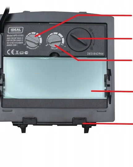Automatinė suvirintojo kaukė IDEAL APS-510G TrueColour savaime tamsėjanti