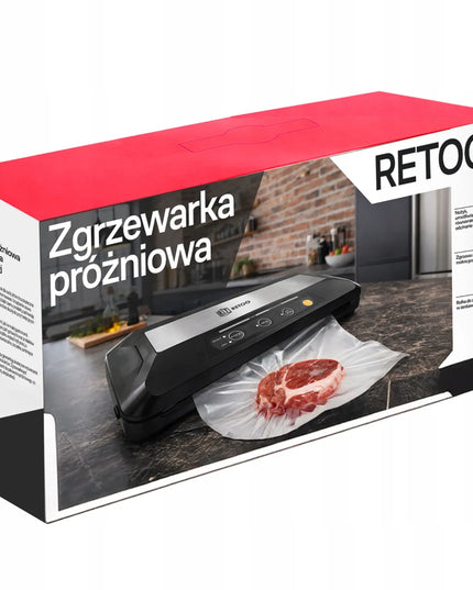 Automatinė vakuuminė maisto pakavimo mašina RETOO, 110W + plėvelė ir priedai