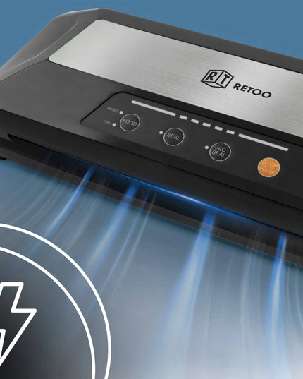 Automatinė vakuuminė maisto pakavimo mašina RETOO, 110W + plėvelė ir priedai