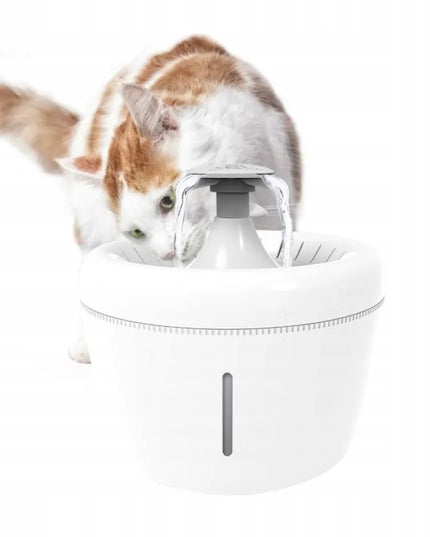 Automatinė vandens girdykla-fontanas Els Pet, 2,5 l, su LED apšvietimu ir filtru, balta/pilka